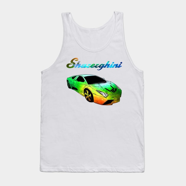 sharerghini, sharerghini merch,sharerghini Green rainbow Tank Top by Yoyo Star